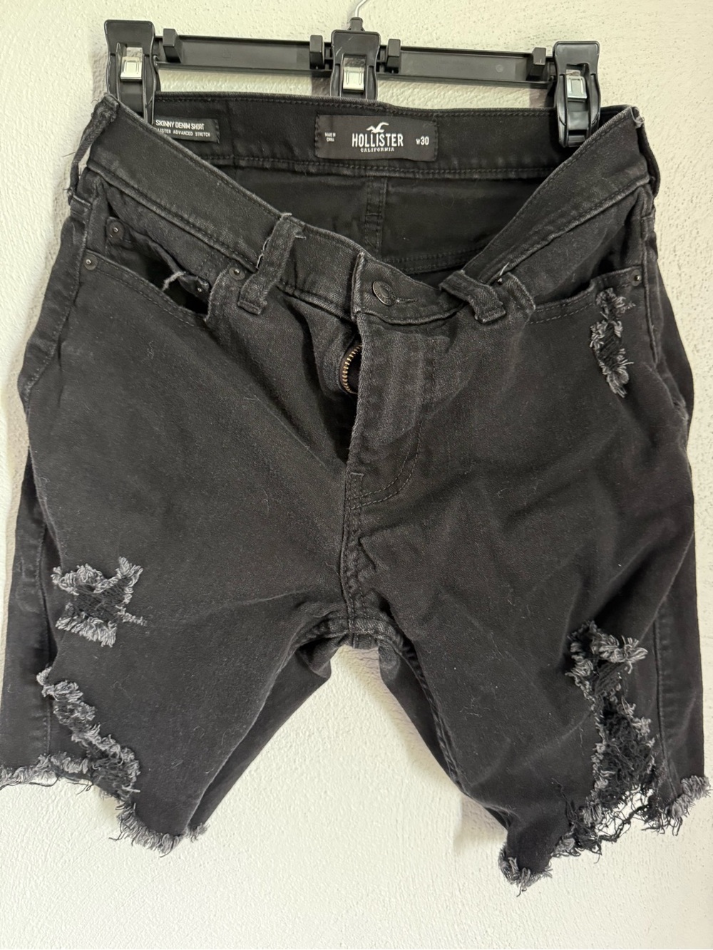 Hollister Black Distressed Women’s Denim Cutoff Shorts